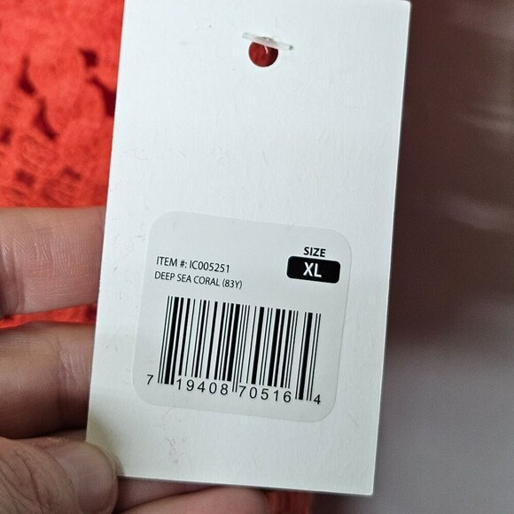 Indio‎ Collective Coral Crochet Long Pants Jumpsuit Sleeveless Pull On Gauzy XL - Picture 5 of 13